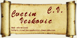 Cvetin Vesković vizit kartica